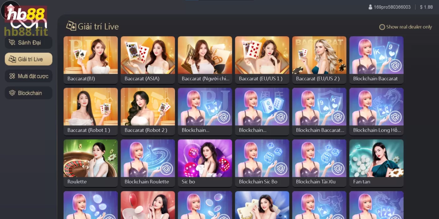 Hình thức Giải trí Live thú vị tại sảnh Bbin